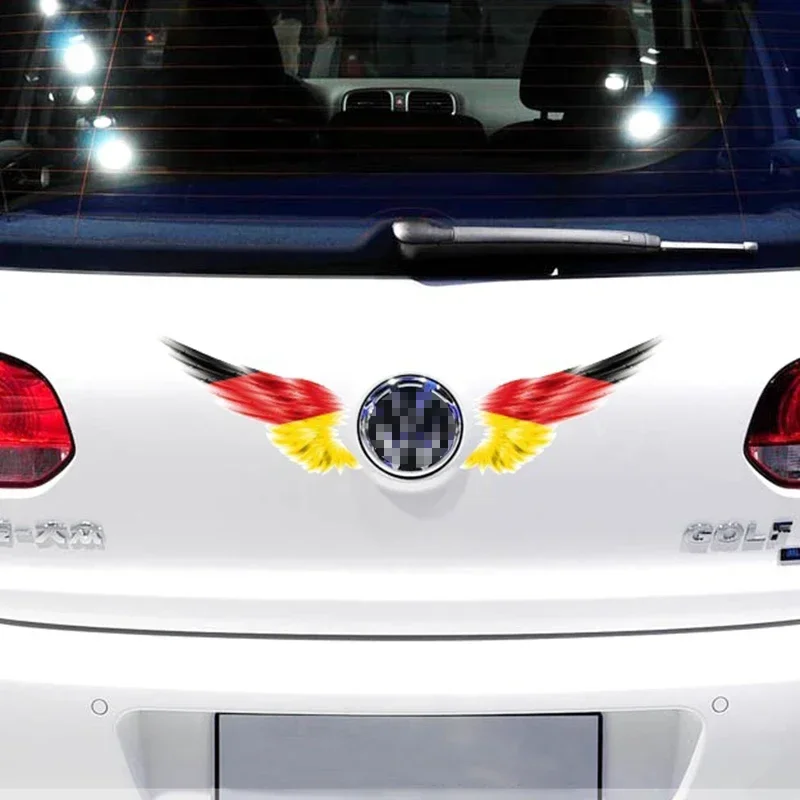 Car Rear View Mirror Sticker German UK USA National Flag Rear Emblem Decal Stickers for VW Golf MK6 7 Passat Civic CRV Corolla