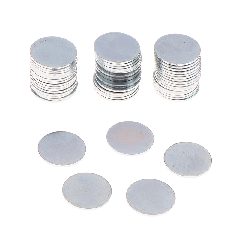 **50/100Pcs 0.3/0.5/1.0mm Ultra-thin Round Galvanized Sheet Iron Sheet For DIY Handmade Make Accessories