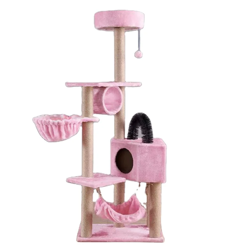 

China Manufacturer New Product Deluxe Scratcher Cat Tree House Climbing Frame