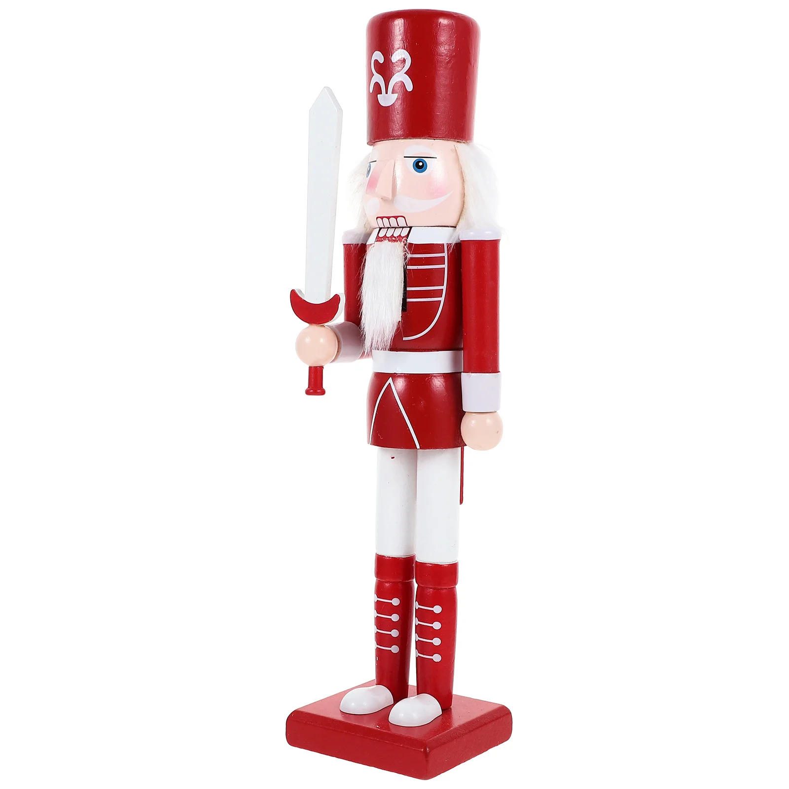 

1pc Wooden Nutcracker Soldier Christmas Decor Desktop Holiday Party Decoration Xmas Ornament Unique Craft Gift Festival