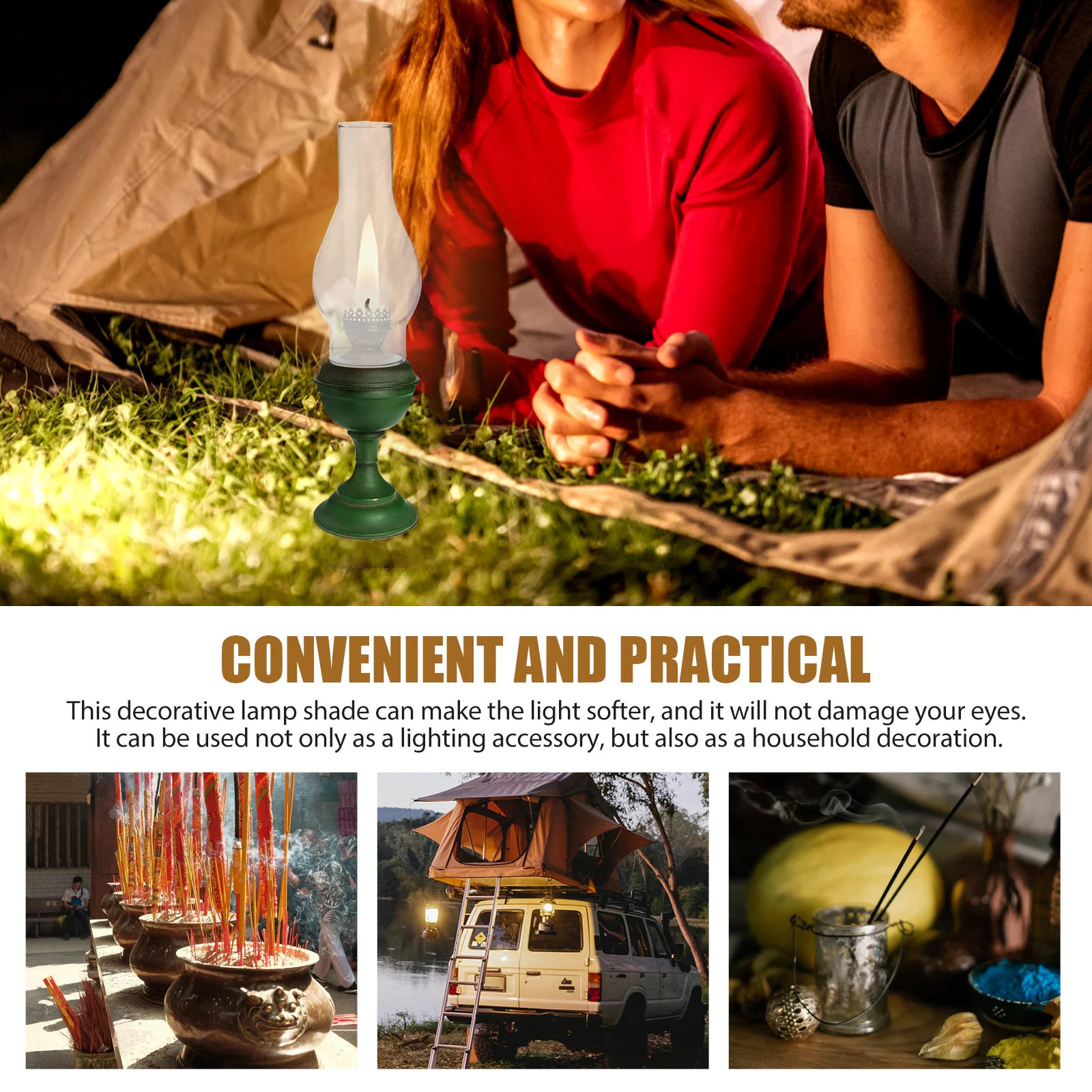 

Lamp Shades Oil Glass Cover Lantern Covers for Lamps Lampshade Camping