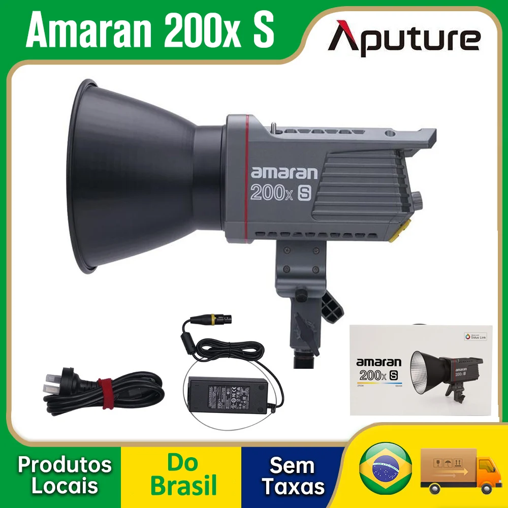 【DO BRASIL】Aputure Amaran 200x S Video Light 200w Bi-color COB Photography Lighting Bluethooth App Control for Film Recording