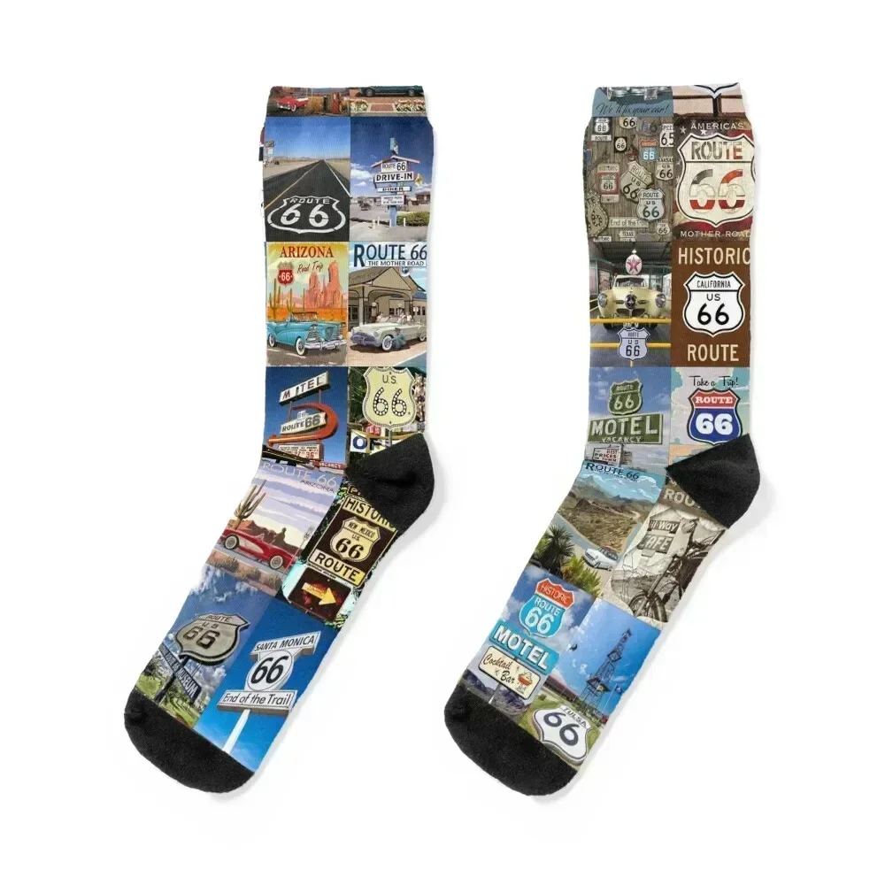 

Route 66 Socks anti-slip Running christmas stocking Children's Socks Male Women's