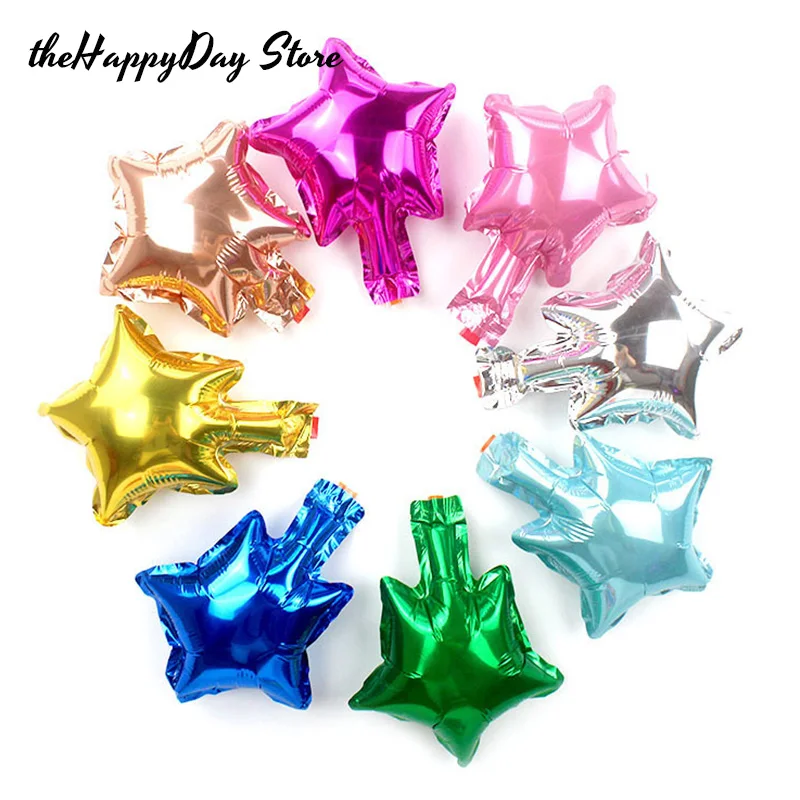 20/10pcs Metallic Stern folie Luftballons Hochzeit Geburtstags feier Dekor 5 Zoll Stern Luftballons Neujahr Weihnachten 2024 Helium Ballon