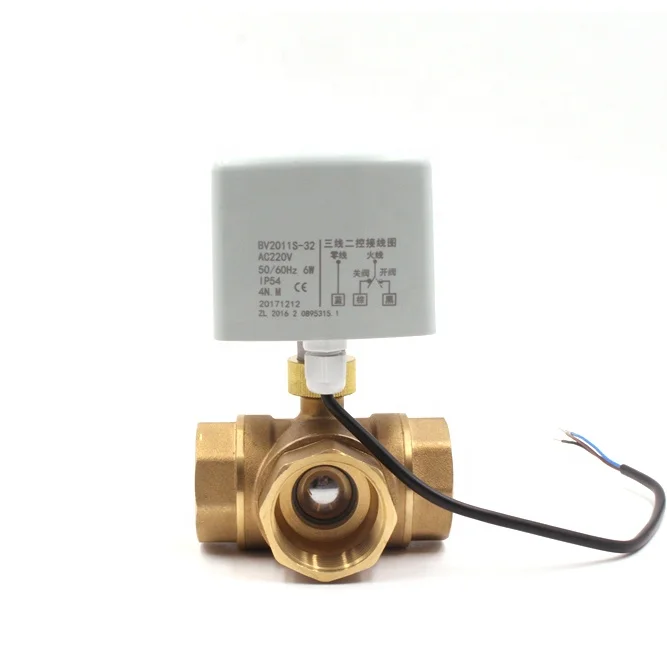 

Электрический шаровой кран 220В 24В DN15 DN20 DN25 DN32 DN40 DN50 для систем ОВКВ, регулирующий клапан потока, 3-ходовой смесительный клапан с приводом