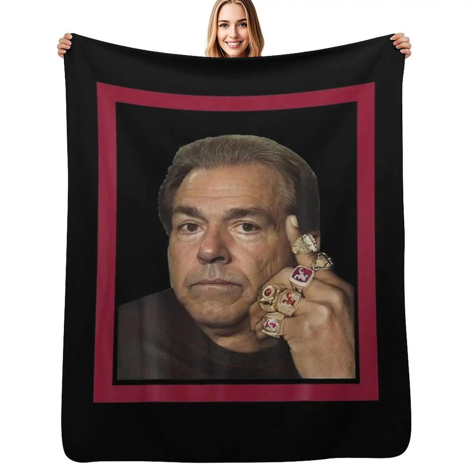 

NICK SABAN COLLEGEE Throw Blanket warm for winter Baby Decorative Sofa bed plaid Blankets