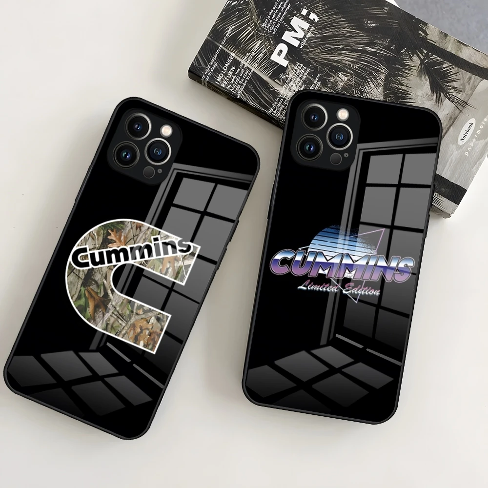 Gas Fueled Engine Cummins Phone Case for iPhone 15 Pro 14 13 12 11 Mini X XS XR Max 6 8 Plus SE 2020 Glass Design Cove