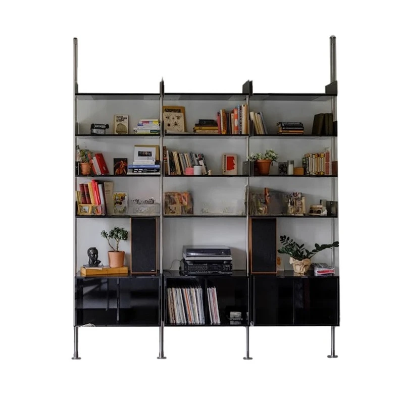 Medieval Indomitable Clothing Shelf Floor Cabinet Display Shelf Master Design Stainless Steel Wrought Iron Partition Bookshe