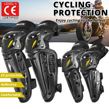 Motorcycle Knee Pads Moto Elbow Pads Set Motorbike Kneepad Riding Motocross Protective Gear Protection Slider Protector Adult Men