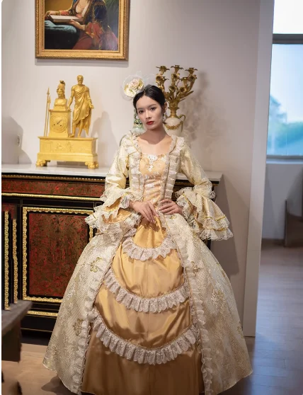 

European Style Women's Palace Retro Dress Performance Stage Outfit