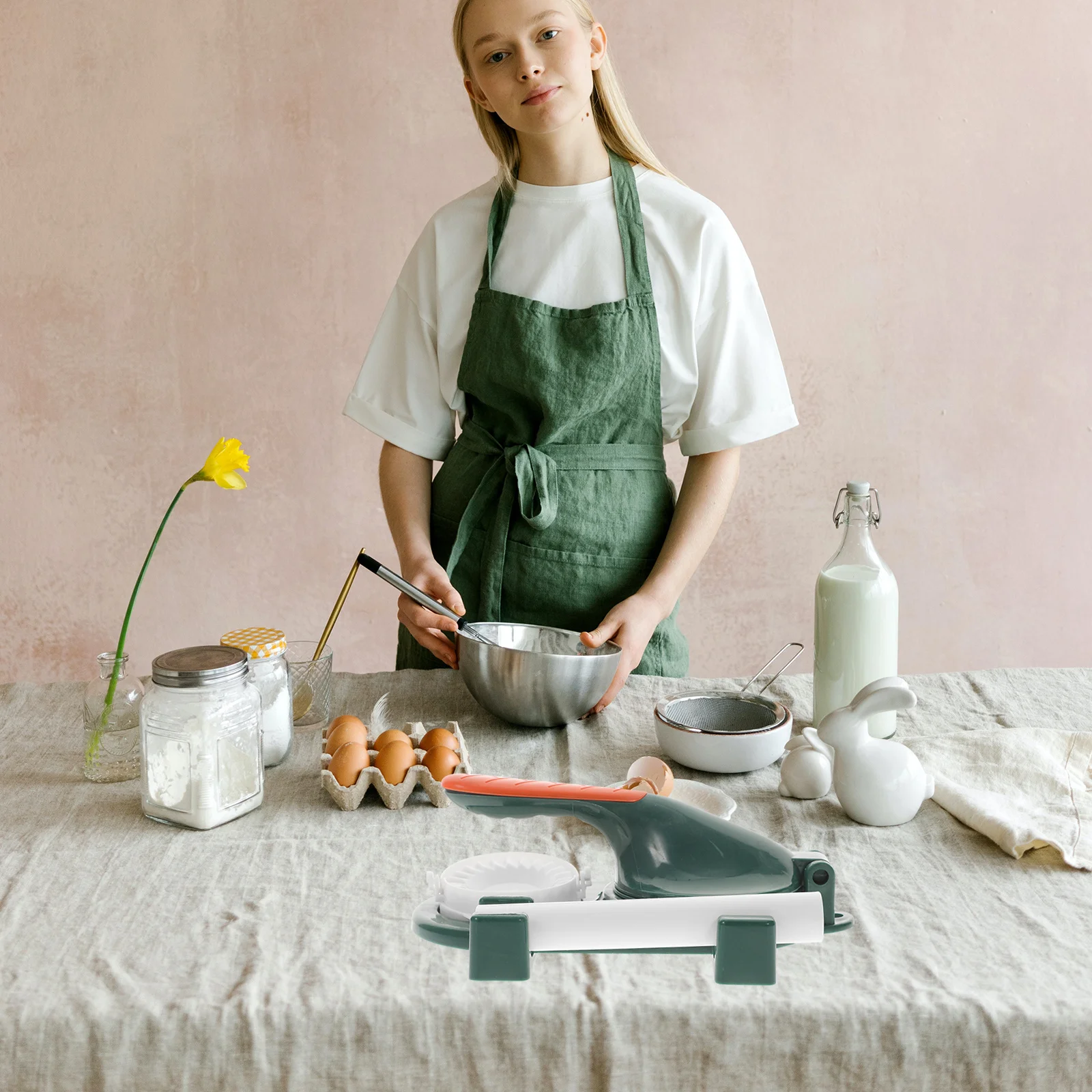 

1Set Plastic Dumpling Maker Manual Press Ergonomic Handle Smooth Surface Dumpling Wrapper Maker Kitchen Tool