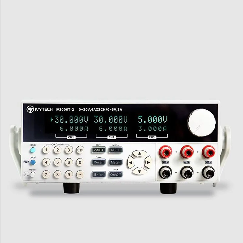 IVYTECH 3-way Linear Programmable DC Power Supply 30V3A*2 6V3A*1 Low Ripple Low Noise Power Source Stabilized Voltage Regulator