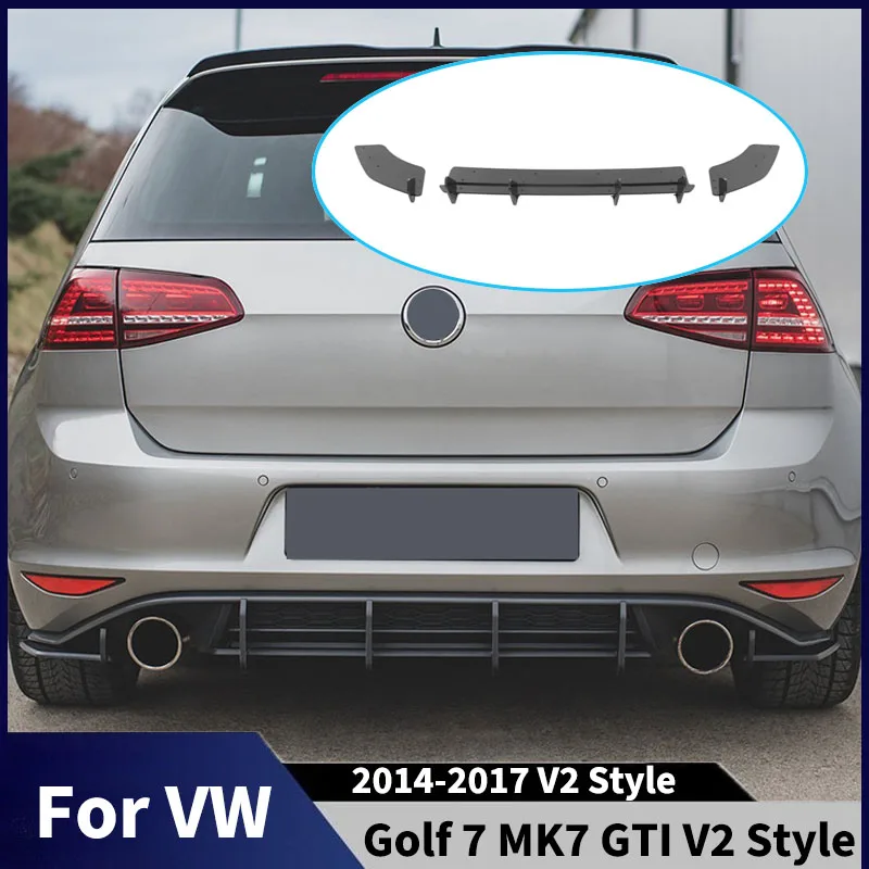 

Suitable for VW Golf 7 MK7 GTI 2014-2017 V2 Style Rear Trunk Spoiler Wing Lip Rear Trunk Wing Diffuser Tail Fin Body kit Tuning
