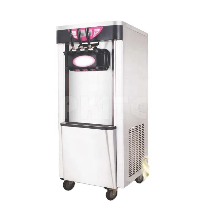 آلة الزبادي البارد الاحترافية/آلة الآيس كريم الإيطالية الناعمة مع 3 منافذ شاشة تعمل باللمس بنكهة