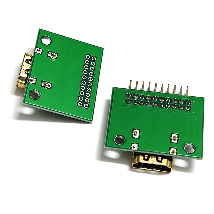 Weldable HDMI A Type 19Pin PCB Gold-Plated Board Bond Wires Seals HDMI Socket Connector Female Seat Test