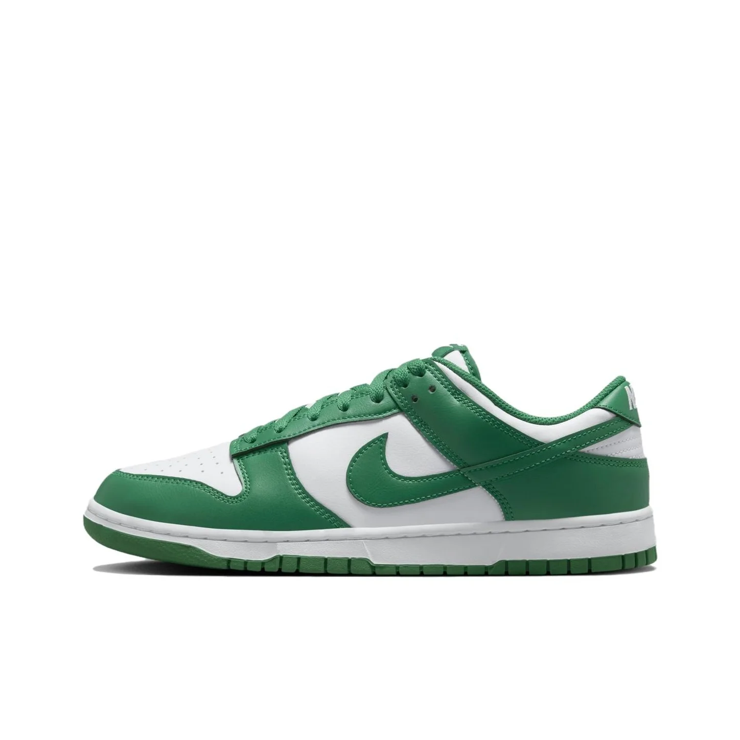 Nike Dunk Leather Cushioning Low top Skateboard Shoes Men's White Green HF5441-101