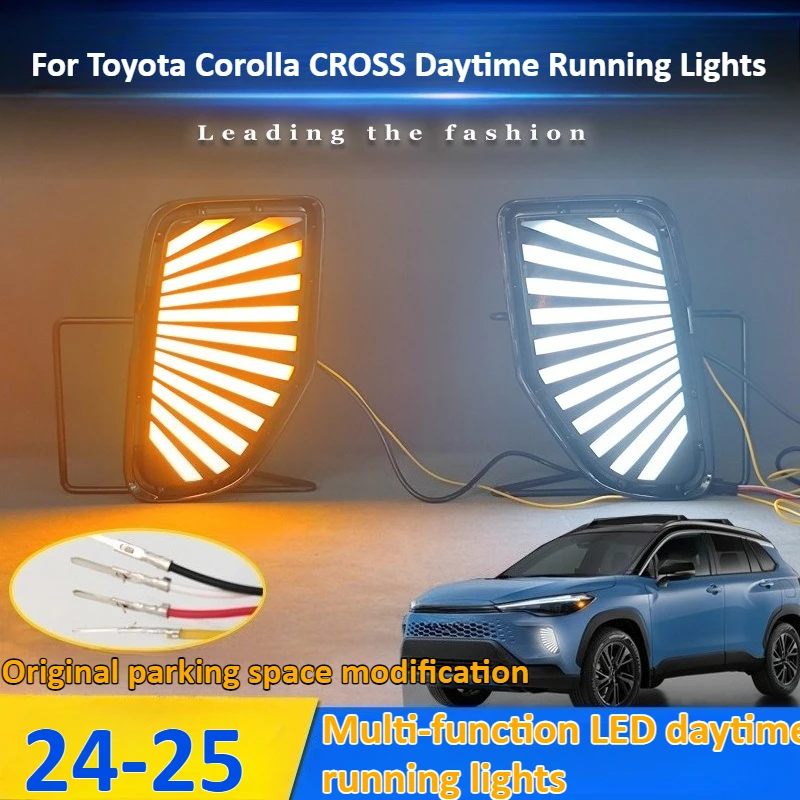 

For Toyota Corolla CROSS 2024-2025 Daytime Running Lights Streamer Turn Fog Light Modification Accessories