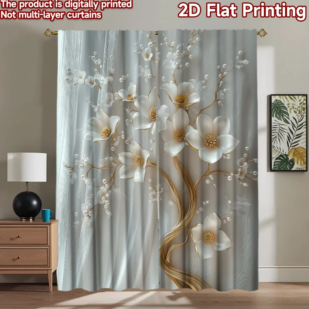 

1pc 2D flat Photography Backdrop Popular Party Backdrop Elegance White Blossom Tree 100% Polyester Holiday Decorations Perfect
