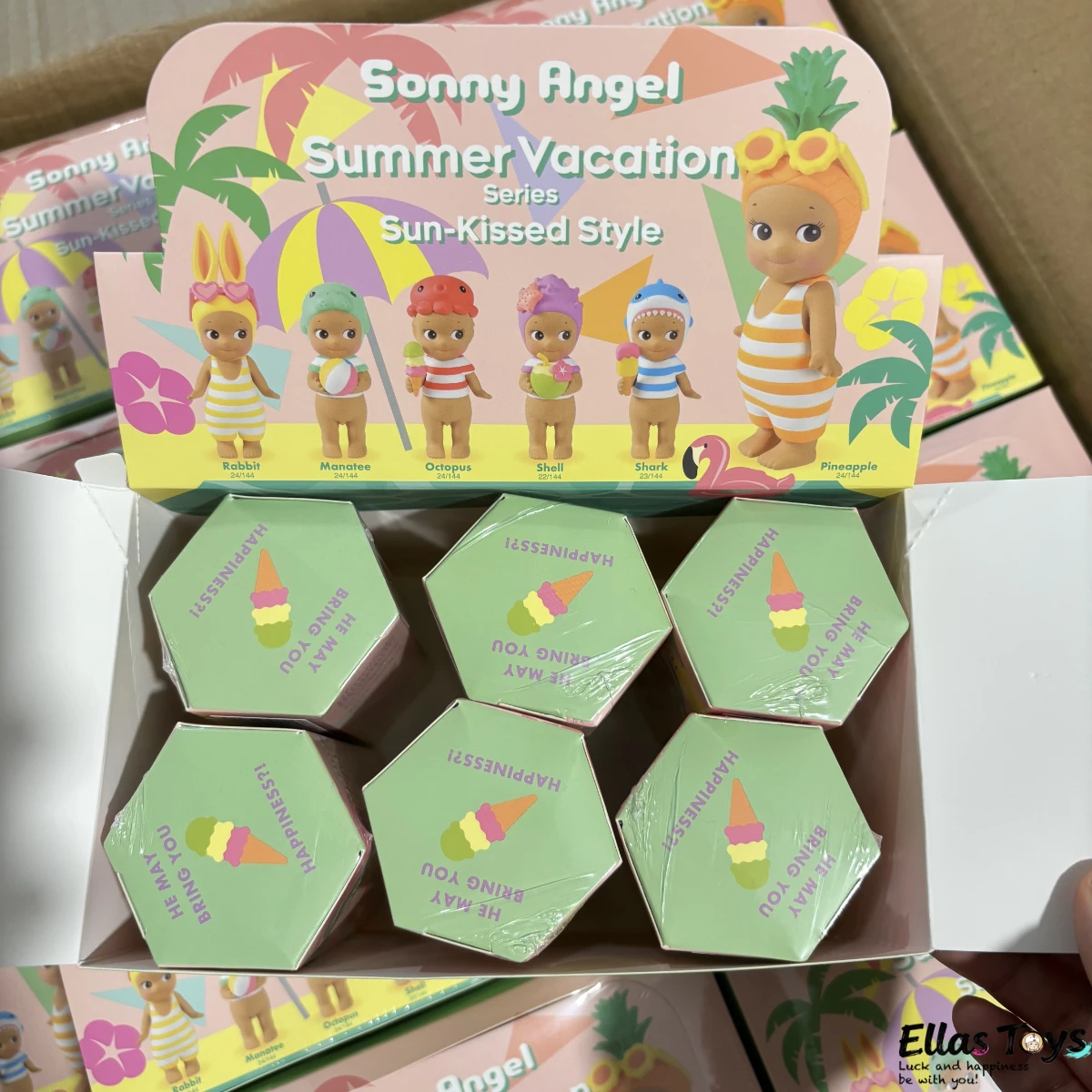 Sonny Angel Mini Figure Summer Vacation Series Sun-Kissed Style Surprise Toy Box Manatee Pink Summer Flamingos Robby SAS67527