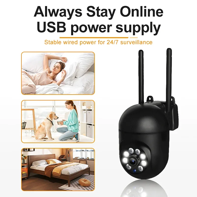 8MP 4K IP في الهواء الطلق واي فاي كاميرا مراقبة الأمن CCTV كاميرا متحركة HD اتجاهين صوت لاسلكي 1080P AI تتبع Onvif iCsee