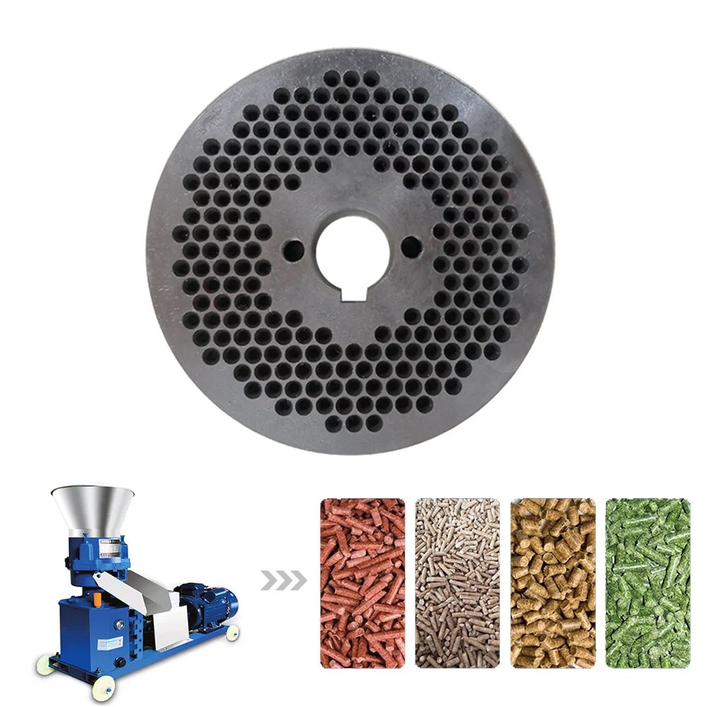 Peças de reposição moagem morrer placa disco pellet moinho estêncil para alimentação máquina pelota peixe gado alimentação buraco diâmetro 2.5/3/4/6/8mm