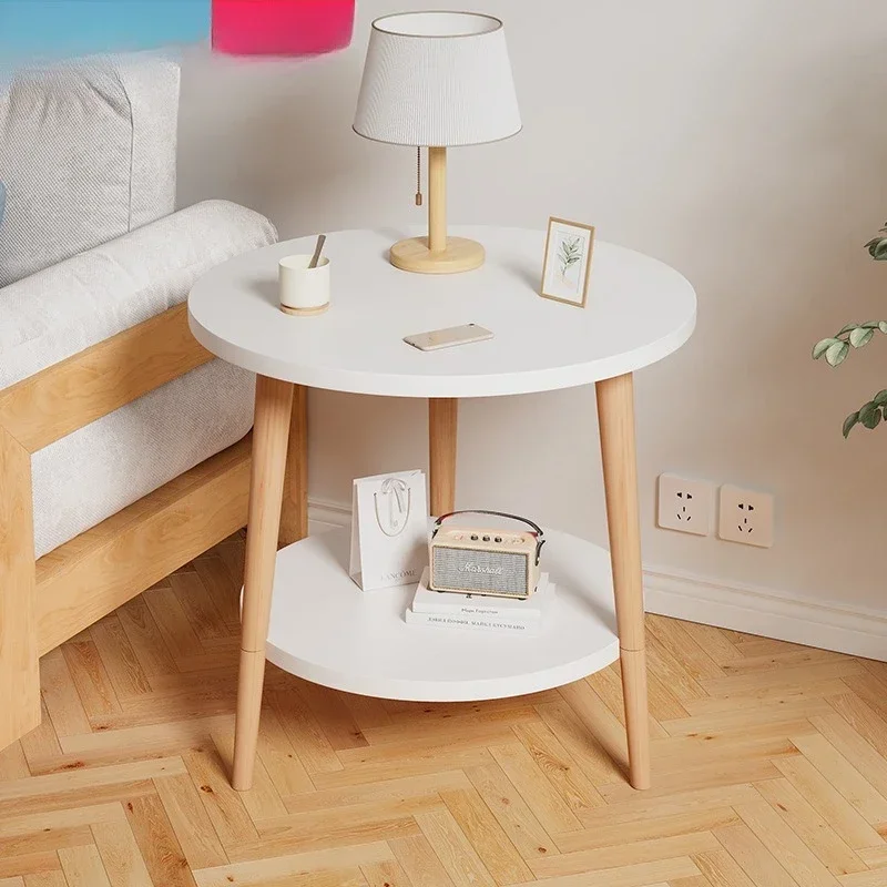 

Small table living room small coffee table mini bedroom bedside balcony small round table sofa side table Durable