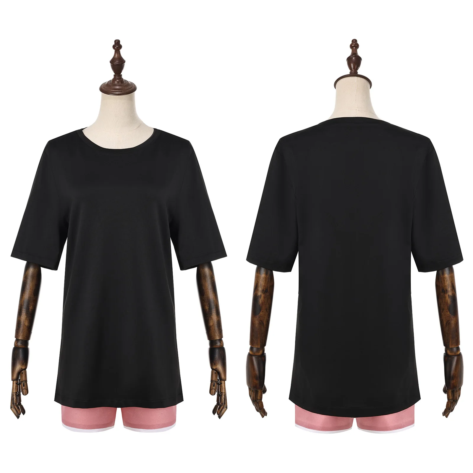 

Kaguya Cosplay Costume Anime Girl Black T-Shirt Sports Shorts Set Home Casual Wear Halloween Stage Performance Suit Set