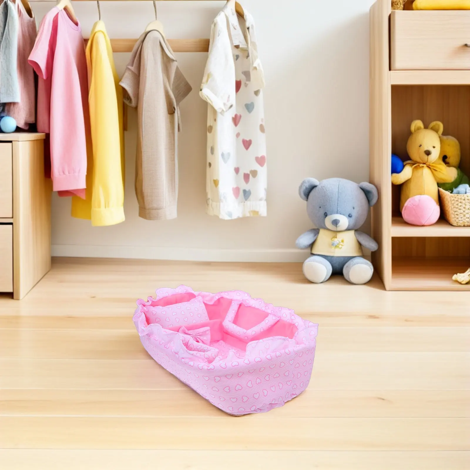 

Деревянная колыбель-качалка для младенцев: комфортная кроватка для сна, элегантный дизайн, безопасное место для отдыха, мебель для детской комнаты