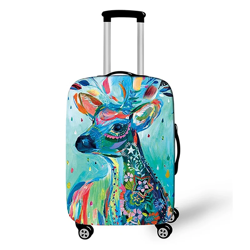 Quality Elastic Luggage Protective Covers for 18-32 Inches Cute Animal Expression Luggage Cover Suitcase Case Travel Accessories