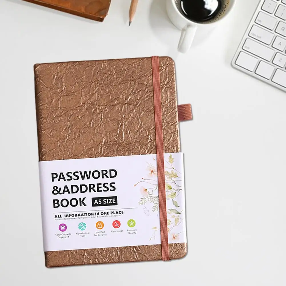 Perencana Catatan kolom vertikal 2024-2025 Premium perencana kulit imitasi Notebook pengatur tahunan bulanan dengan Premium untuk Penjual