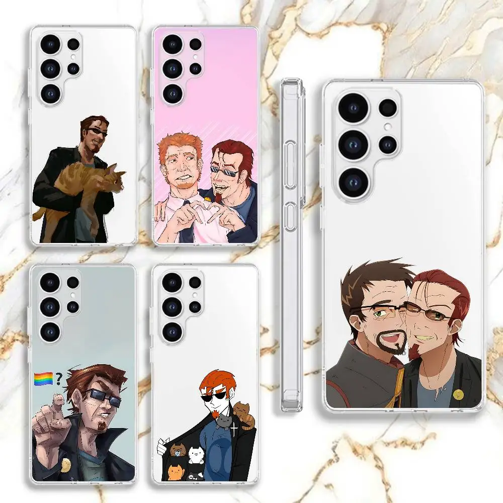 Gordon P-Postal FreeDude Phone Case For Samsung Galaxy S24 S22 S25 S23 S21 S10 S9 Ultra Plus 5G Clear Cover
