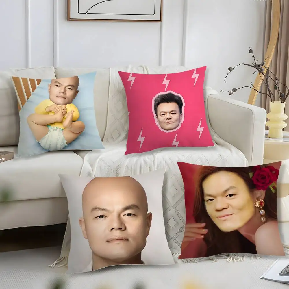 JYP Meme Luxury Pillow Case Short Plush Print Cushion Cover Square Throw Pillow Covers Sofa Home Decor