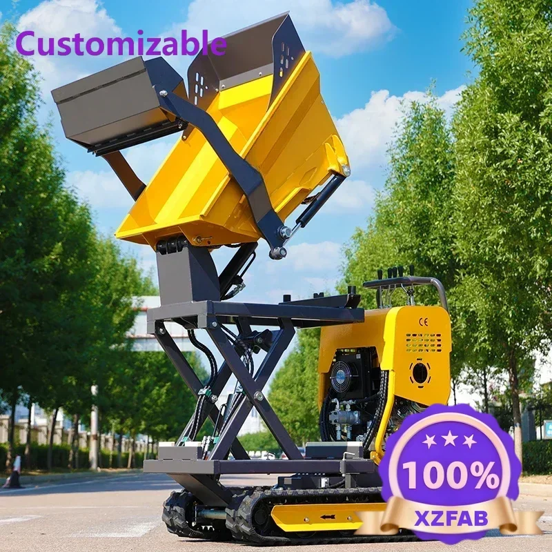 Factory Direct 2026 Luxurious Automatic Manual Mini Tracked Dumper Hydraulic Diesel Dump Transporter Multifunctional Crawler Min