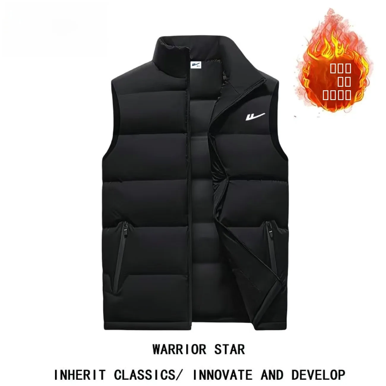 

Warm Windproof Cotton Vest 2025 New Sle Large Size Casual Svel Stand Collar Men's Outerwear Versatile Youth Faion