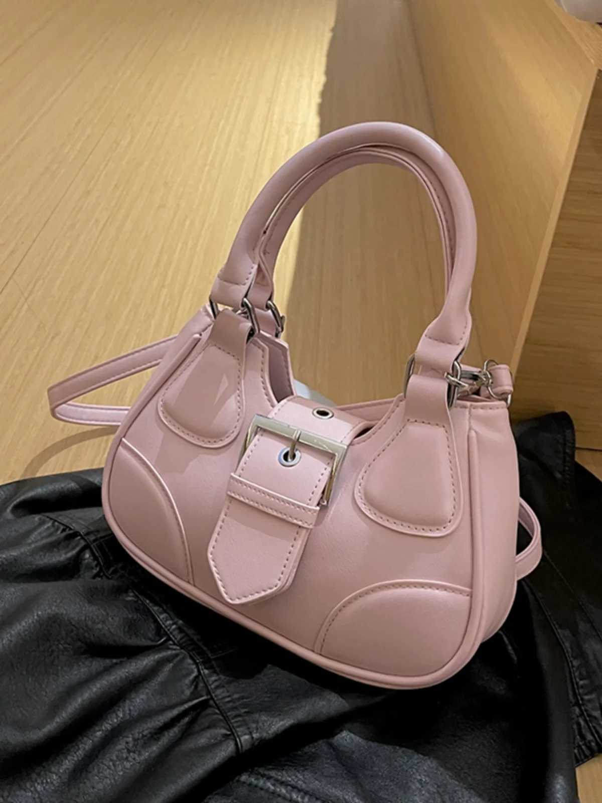 Spring Summer Women\'s Crossbody Bag 2024 Trend High Quality Luxury Handbag Pink Silver Fashion One Shoulder Tote Bags Clutches