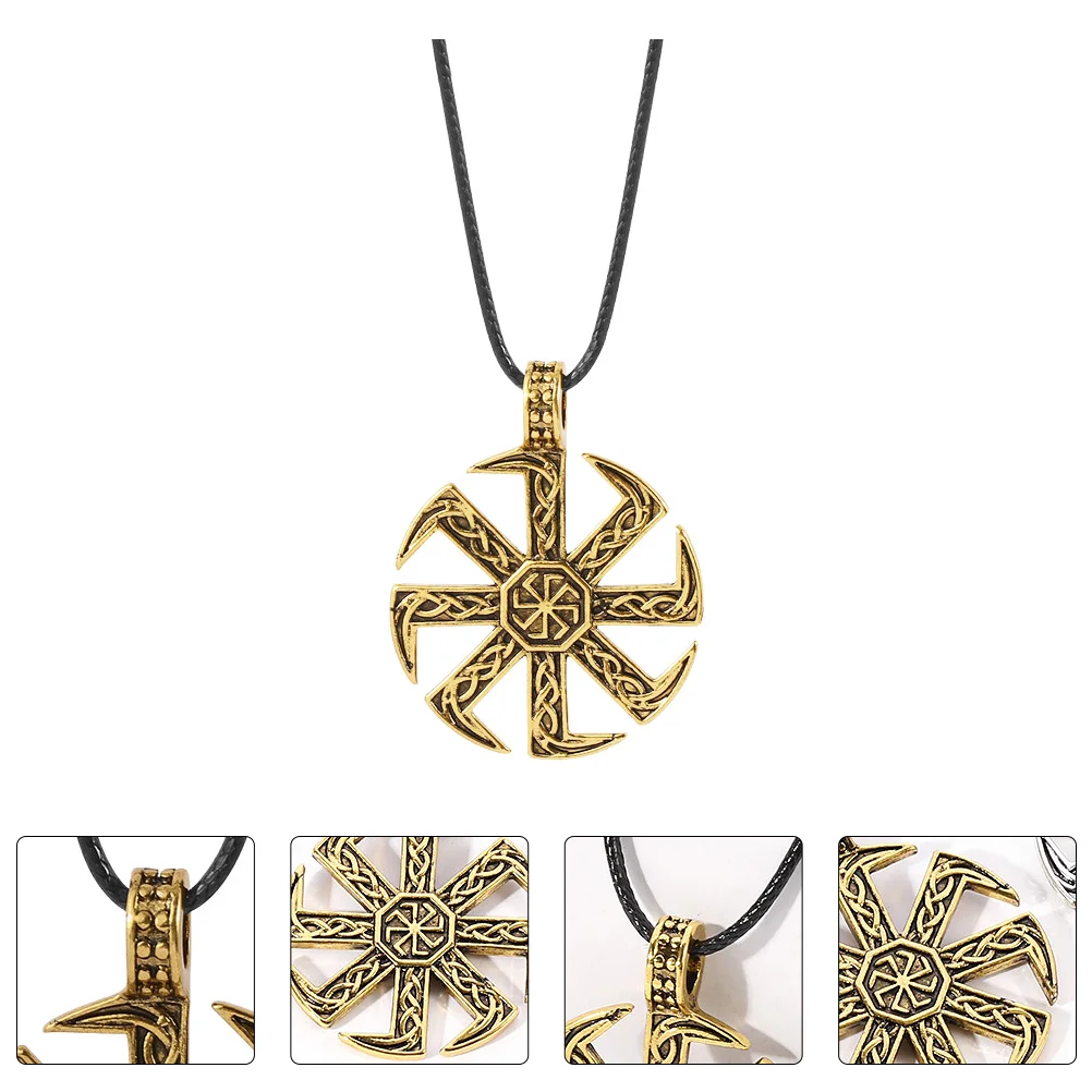 Pirata Rune Lega Uomo Donna Moda Moda Collana da uomo Chic Collo Collana a catena Catena unisex Antiruggine Non sbiadisce