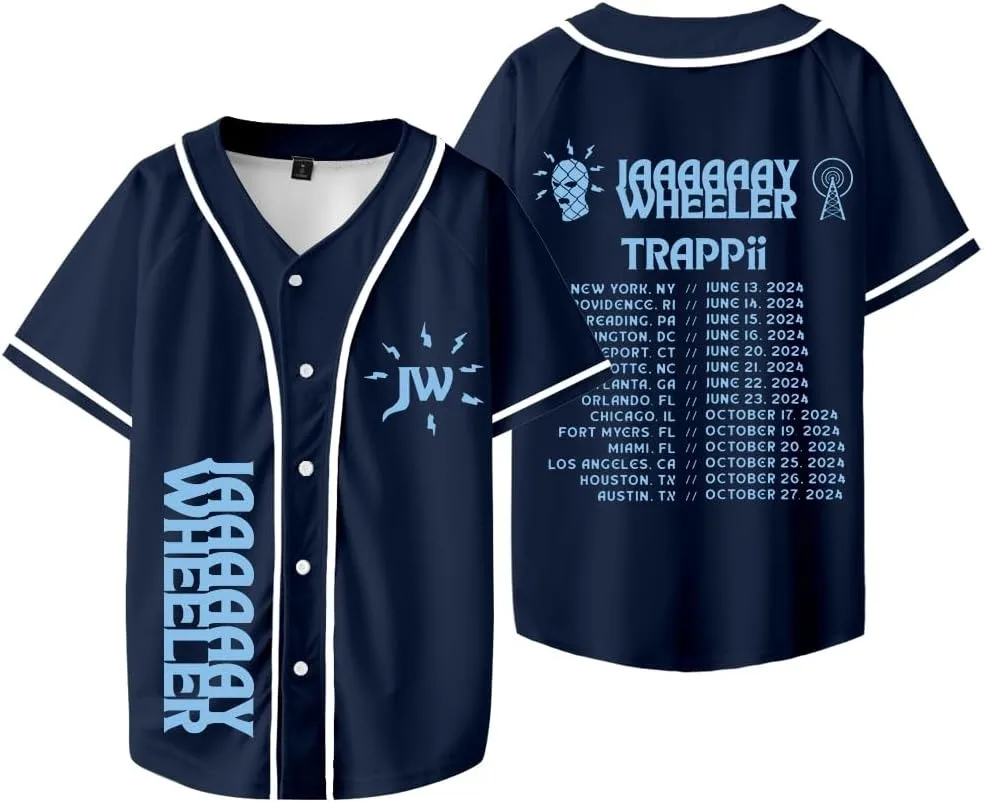 Jay Wheeler Logo Baseball Jacket TRAPPii Tour Merch Jersey Summer Women Men Fashion Casual T-Shirts