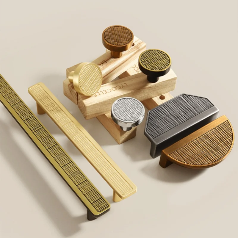 New Grid Semicircle Kitchen Cabinet Storage Handles Bedroom Wardrobe Closet Door Pulls Drawer Knobs Furniture Cupboard Handles