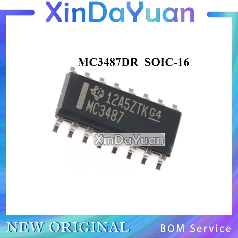 5 pcs  MC3487DR SOIC-16   Four-way Differential Line Driver Chip