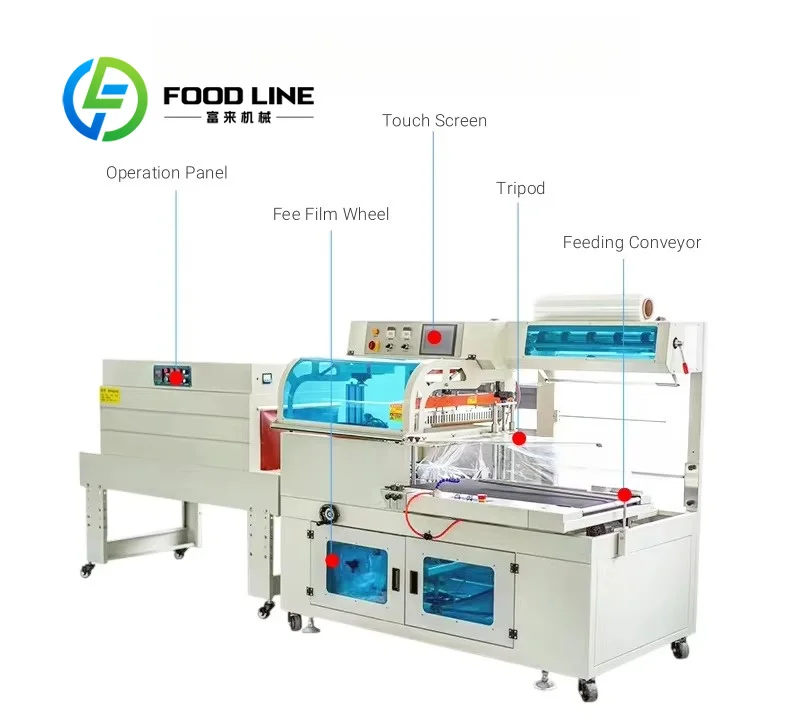 High Quality Automatic Instant Noodle Cup Flow Shrink Packing Machine Box Bottle Cans Shrink Wrapping Machine