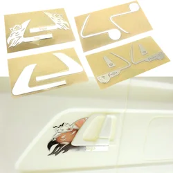 Simulation Door Handle Decorate Metal Stickers for 1/14 Tamiya RC Truck Scania R620 Diy Parts