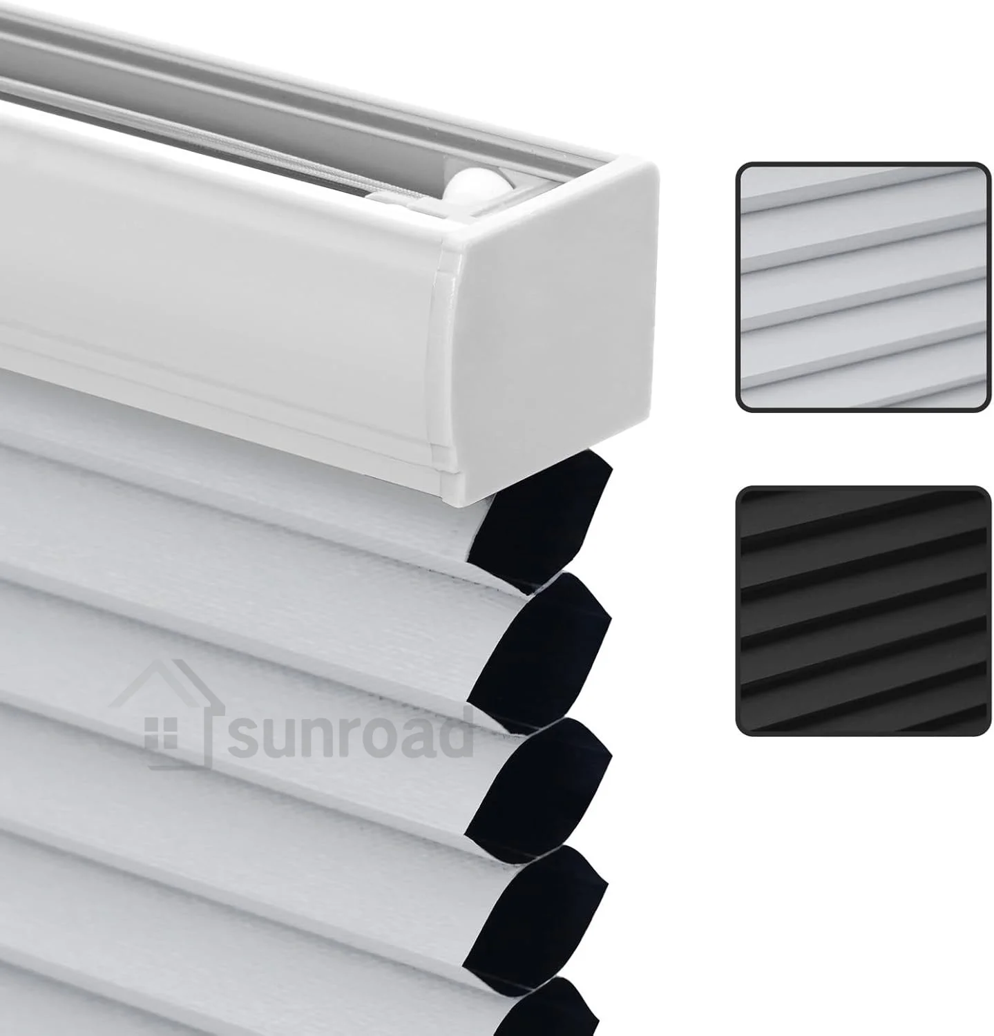 Custom-made Sunroad Cordless Blackout Cellular Shades – Thermal Insulated, Noise Reduction Honeycomb Blinds
