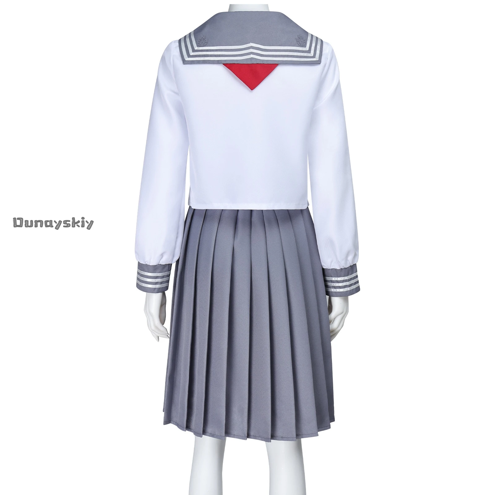 لعبة Hinako Shimizu أزياء تنكرية {BankaiMode} 3 ألوان على الطراز الأساسي زي مدرسي بدلة بحار الهالوين ملابس علوية بيضاء تنورة مطوية