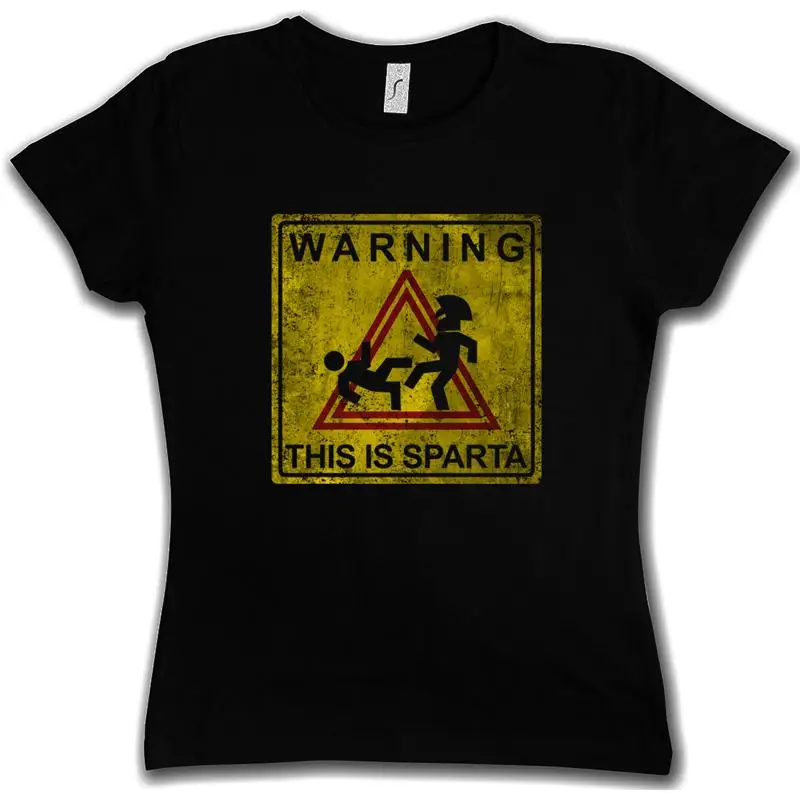 AVISO ESTE ES SPARTA SIGN CAMISETA Kick Fun Hole Leonidas 300 Logo Insignia