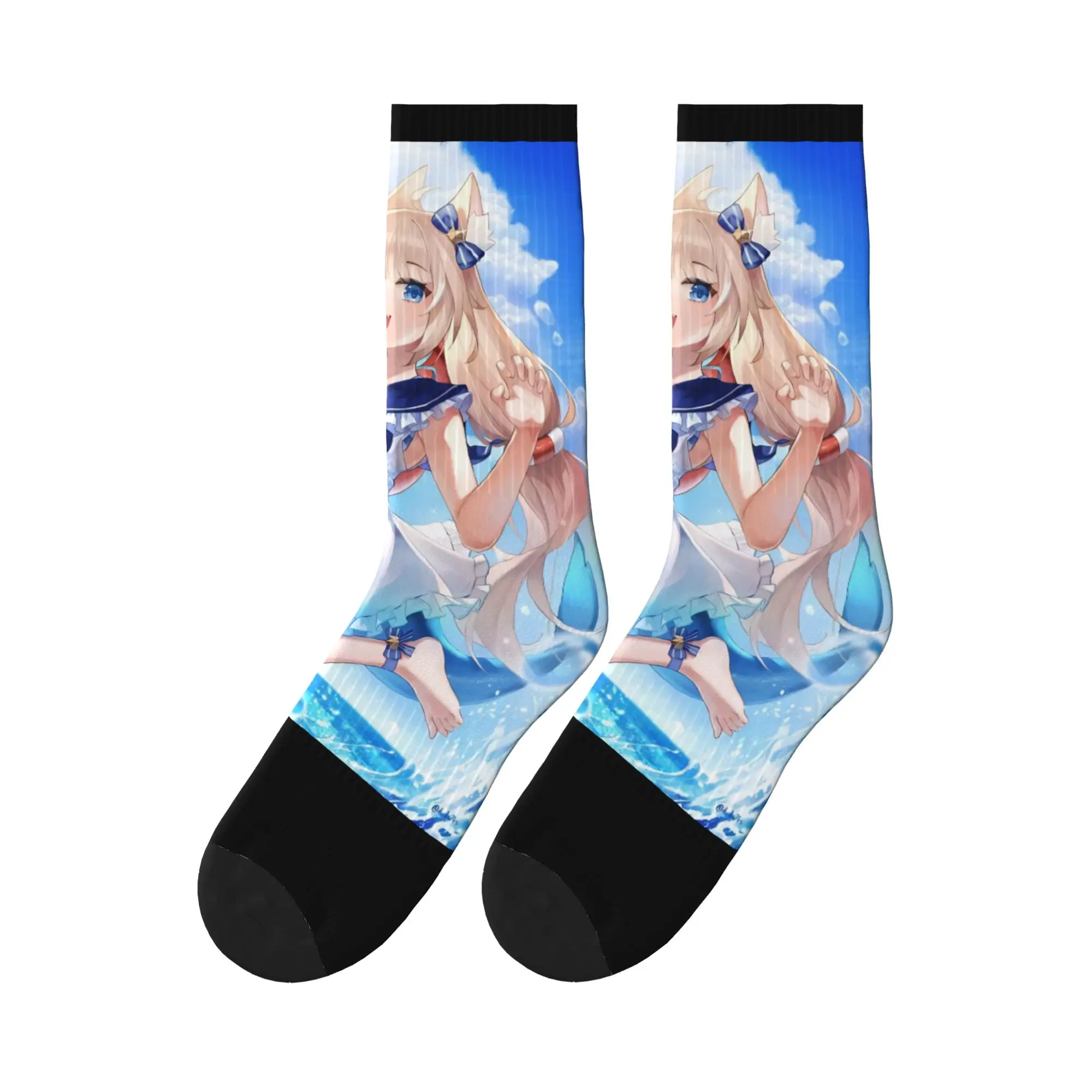 

Sameko Saba Socks Winter Stockings Korean Men Medium Soft Socks Pattern Climbing Anti Slip Socks