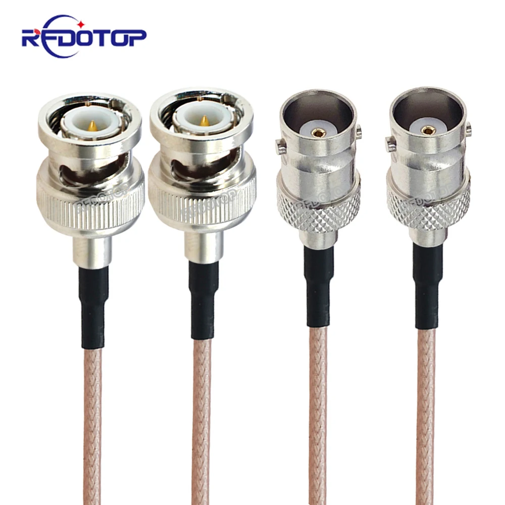 1Pcs BNC Male to BNC Male/Female Connector 50 Ohm RG316 RF Coaxial Coax Cable for SDI Camera Security CCTV Camera DVR System
