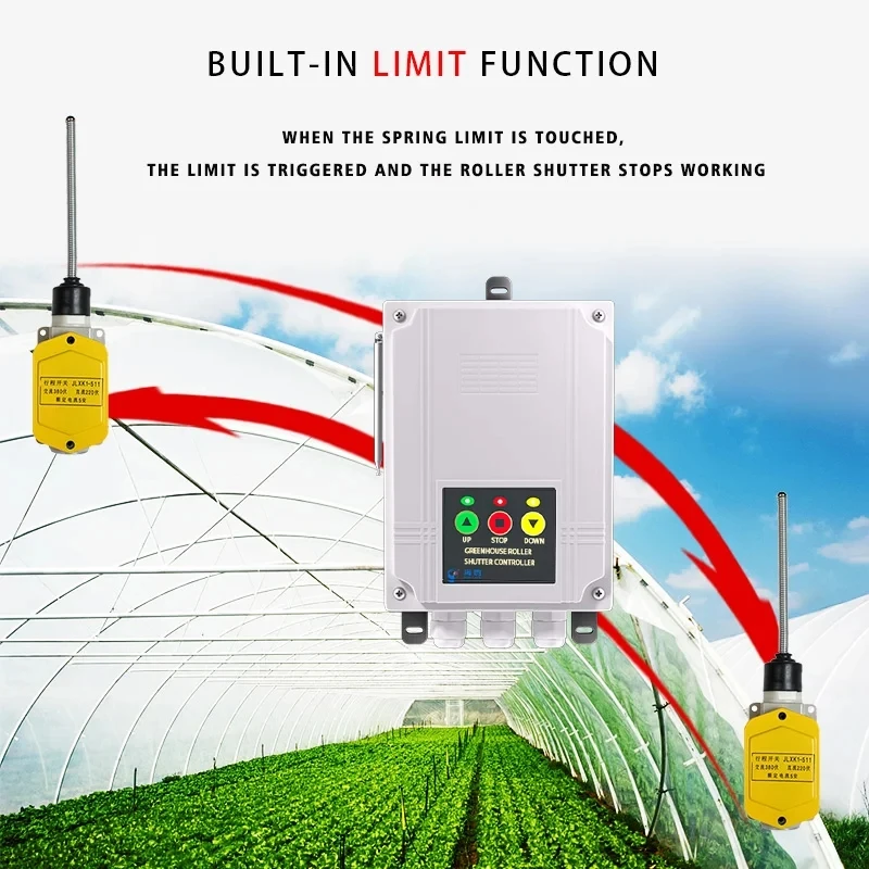 PUFFINS Wireless Remote Control Switch Intelligent Controller For Planting Shed Rolling Shutter Door Industrial AC 380V