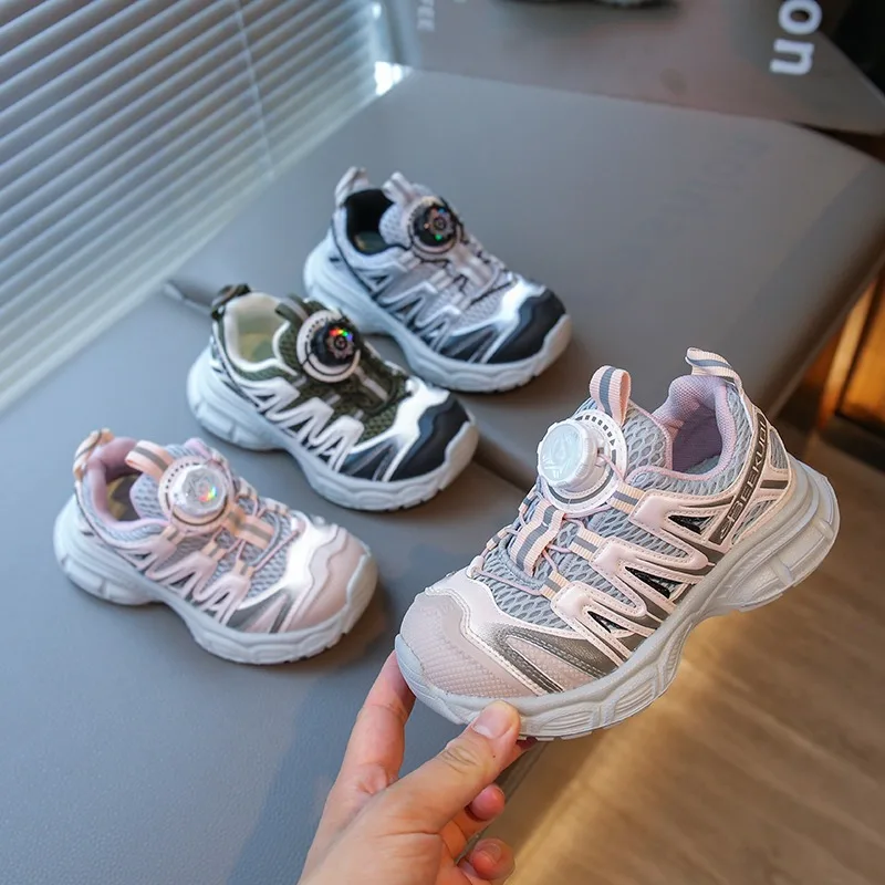 

2026 Pink Sneakers for Kids Breathable Anti-slippery Shoes for Boys School Running Shoes Boys Girls Children Chunky-sole Shoes
