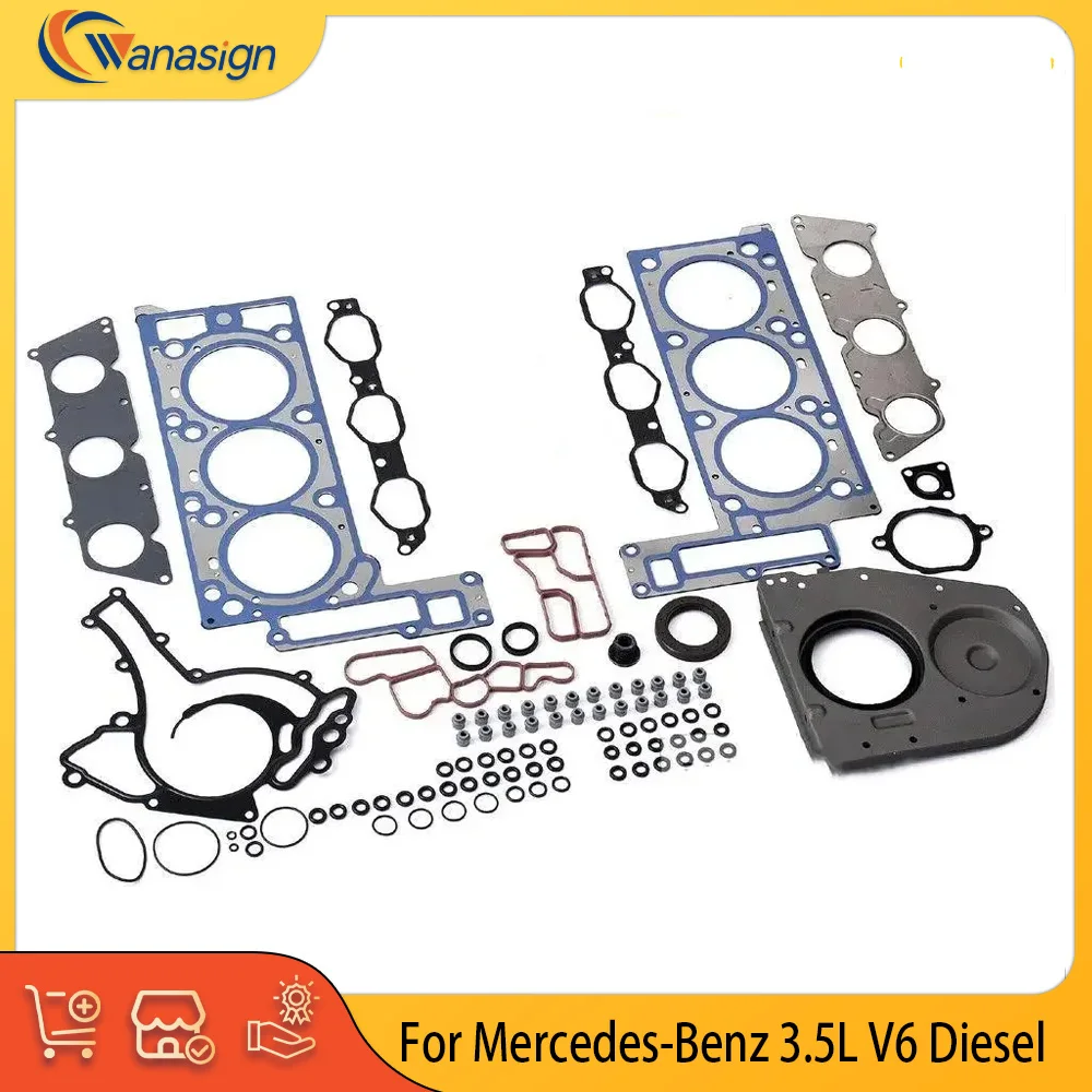 Kit de reconstrucción de juntas de piezas de motor de automóvil para mercedes-benz C CLC CLK CLS E GLK ML R S SL 3.5L V6 diésel 3.5T 3.5 L T 2005-2013