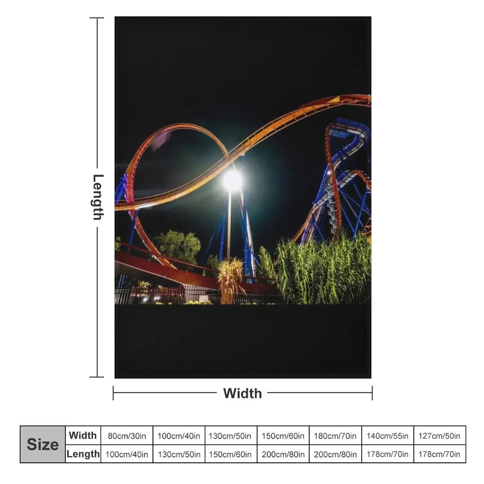 Cedar Point Sandusky Ohio Valravn Roller Coaster - 2021 Throw Blanket Personalized Gift Retros Hairys Multi-Purpose Blankets